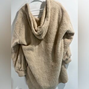 tan fuzzy Teddy robe